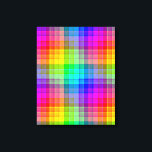 Karierter Rainbow-Hintergrund Leinwanddruck<br><div class="desc">Dieses karierte Hintergrundmuster aus Regenbogen gestreckte Leinwand ist hell und bunt,  mit einem leichten Textureffekt. Es ist ein lebendiges,  lebhaftes,  kariertes Muster,  das als Hintergrund für Ihren Text und Ihre Fotos hübsch aussehen wird.</div>