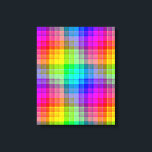 Karierter Rainbow-Hintergrund Leinwanddruck<br><div class="desc">Dieses karierte Hintergrundmuster aus Regenbogen gestreckte Leinwand ist hell und bunt,  mit einem leichten Textureffekt. Es ist ein lebendiges,  lebhaftes,  kariertes Muster,  das als Hintergrund für Ihren Text und Ihre Fotos hübsch aussehen wird.</div>