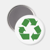 karierter recycle magnet (Vorderseite/Rückseite)