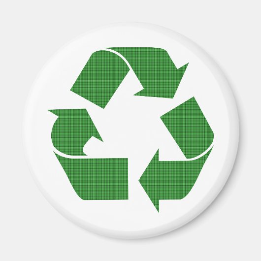 karierter recycle magnet (Vorne)