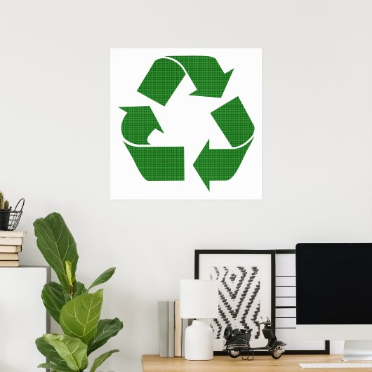 karierter recycle poster (Heimbüro)