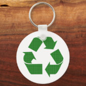 karierter recycle schlüsselanhänger (Vorderseite)