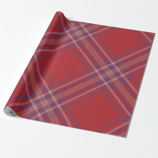 Karierter Red Tartan Geschenkpapier (Ungerollt)