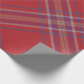 Karierter Red Tartan Geschenkpapier (Ecke)
