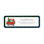 Karierter Red Truck Campbell Tartan Rücksendeadres (Vorne)