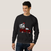 Karierter Red Truck Controller Videospiel Weihnach Sweatshirt (Vorne ganz)