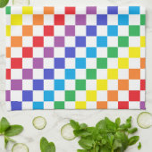Karierter Regenbogen Handtuch (Gefaltet)