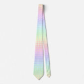 "Karierter" Regenbogen Krawatte (Vorderseite)