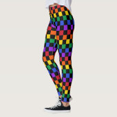 Karierter Regenbogen Leggings (Links)