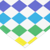 Karierter Regenbogen Tischdecke (Schrägansicht)