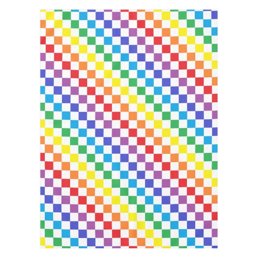 Karierter Regenbogen Tischdecke (Vorderseite)
