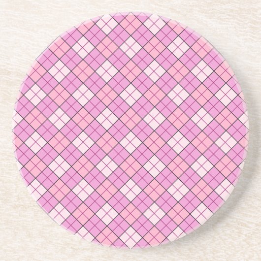Karierter rosa Untersetzer (Vorne)