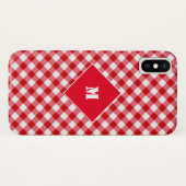 karierter, roter, karierter Tartan Case-Mate iPhone Hülle (Rückseite (Horizontal))