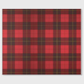 Karierter roter Tartan Geschenkpapier (Flach)