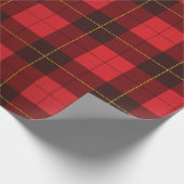 Karierter roter Tartan Geschenkpapier (Ecke)
