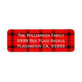 Karierter roter und schwarzer Tartan (Vorne)