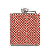 Karierter Roter und Schwarzer Tartan Flachmann (Rückseite)