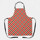 Karierter Roter und Schwarzer Tartan Schürze (Vorderseite)