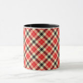 Karierter Roter und Schwarzer Tartan Tasse (Zentrum)