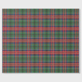 Karierter Roter Weihnachtsurlaub Rustikaler Tartan Geschenkpapier (Flach)