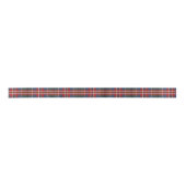 Karierter Roter Weihnachtsurlaub Rustikaler Tartan Satinband (Vorderseite)