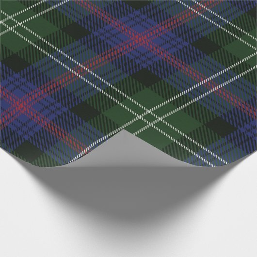 Karierter Rustikaler Clan Sutherland Holidays Tart Geschenkpapier (Ecke)
