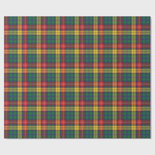 Karierter Rustikaler Classic Urlaub Roter Tartan Geschenkpapier (Flach)