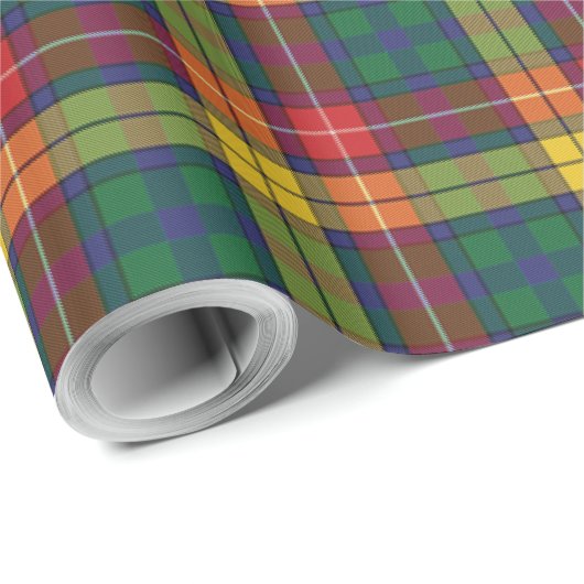 Karierter Rustikaler Classic Urlaub Roter Tartan Geschenkpapier (Rolleneckpunkt)