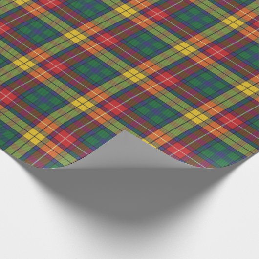 Karierter Rustikaler Classic Urlaub Roter Tartan Geschenkpapier (Ecke)
