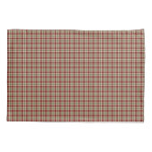 Karierter rustikaler Rot und grüner Tartan Kissenbezug (Rückseite)