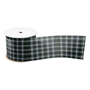 Karierter rustikaler Tartan Green Green Karo Satinband