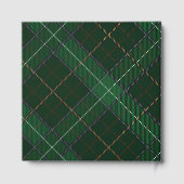 Karierter Rustikaler Tartan Wedding Gold Foil Gästebuch (Rückseite)