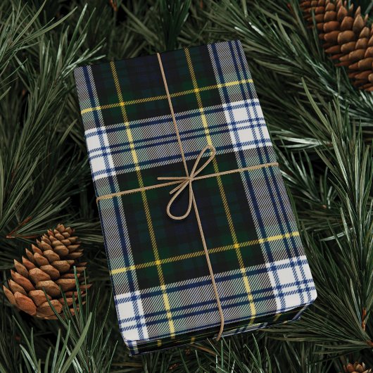 Karierter Rustikaler Urlaub Clan Gordon Tartan Geschenkpapier