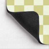 Karierter Salbeigrün Mousepad (Ecke)