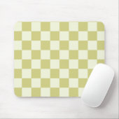 Karierter Salbeigrün Mousepad (Mit Mouse)