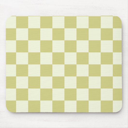 Karierter Salbeigrün Mousepad (Vorne)