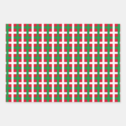 Karierter Schachbrettkarton Geschenkpapier Set (Vorderseite)