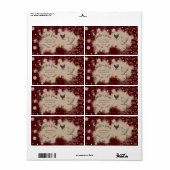 karierter Schneeflocken-Happy Weihnachtseifenkarto (Vorne)