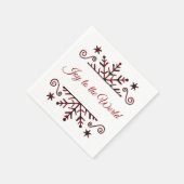 Karierter Schneeflocken Napkins Serviette (Ecke)
