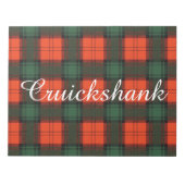 Karierter Schottischer Krauttartan Notizblock (Vorderseite)