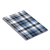 Karierter schottischer Naht in Blau und Weiß Notizblock (Rechte Seite)