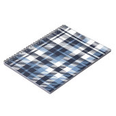 Karierter schottischer Naht in Blau und Weiß Notizblock (Linke Seite)