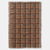 Karierter schottischer Orangenschwarz Decke (Vorderseite Vertikal)