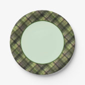 Karierter schottischer Tartan-Klassiker Pappteller (Vorderseite)