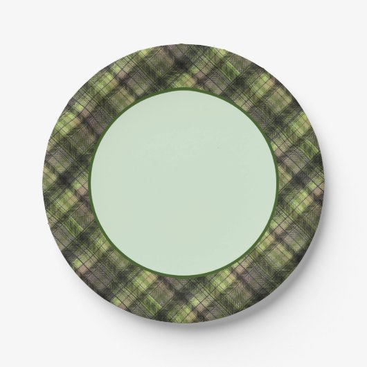 Karierter schottischer Tartan-Klassiker Pappteller (Vorderseite)