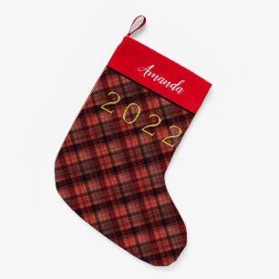 Karierter schottischer Tartan-Klassiker Small Chri Kleiner Weihnachtsstrumpf