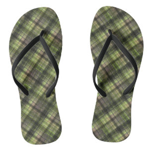 Karierter schottischer Tartgrün-Klassiker Badesandalen
