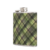 Karierter schottischer Tartgrün-Klassiker Flachmann (Links)