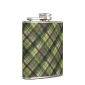Karierter schottischer Tartgrün-Klassiker Flachmann (Rechts)