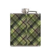 Karierter schottischer Tartgrün-Klassiker Flachmann (Rückseite)